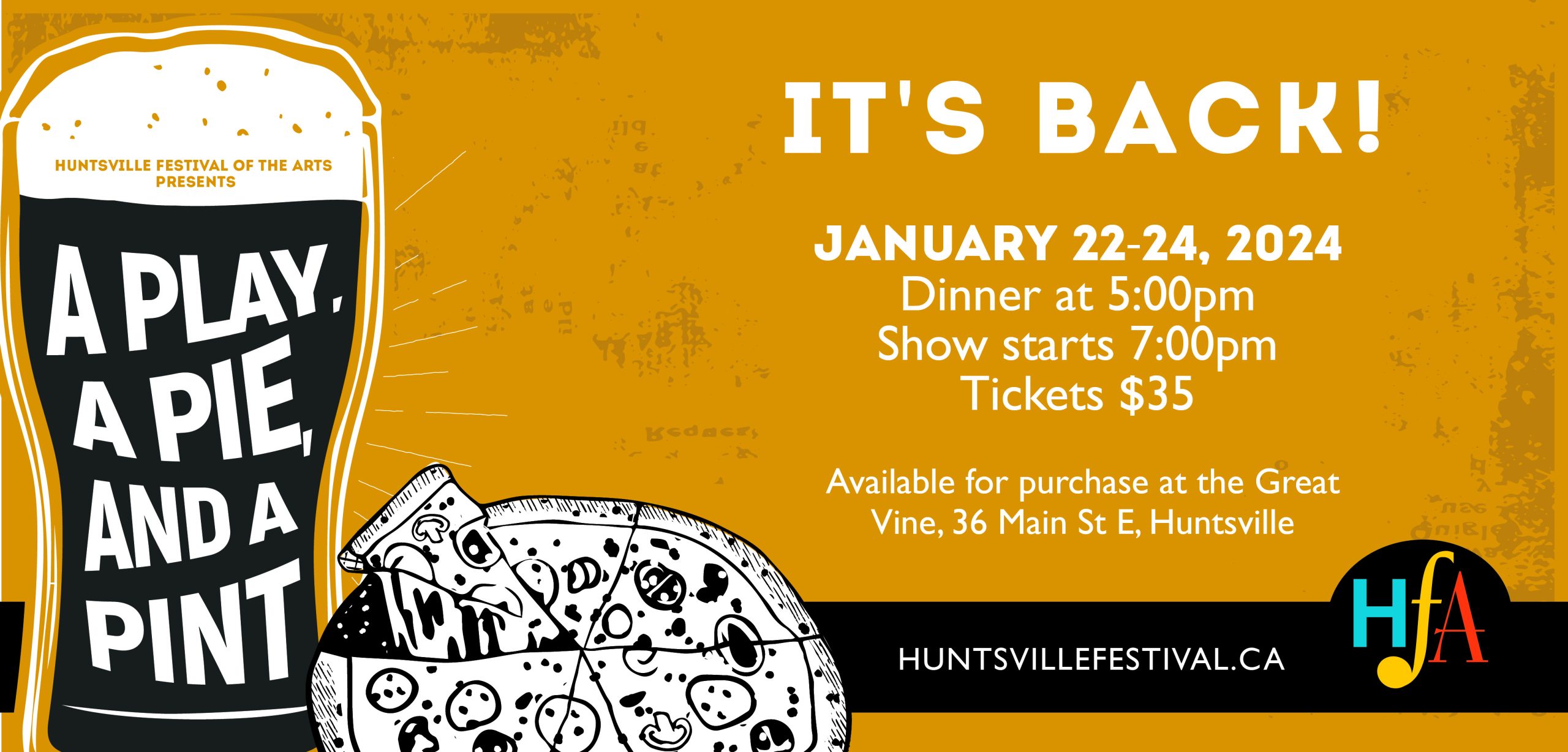 A Play, A Pie & A Pint Huntsville Festival of the Arts